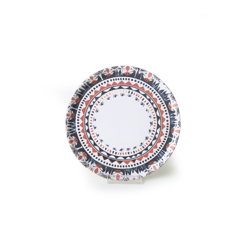 Service de table 24 pièces, multicolore en grès