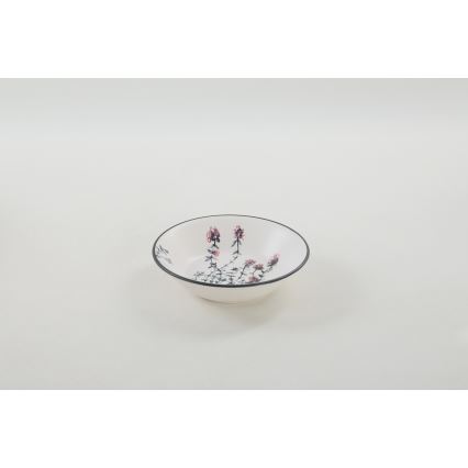 Service de table 24 pièces, multicolore, en grès