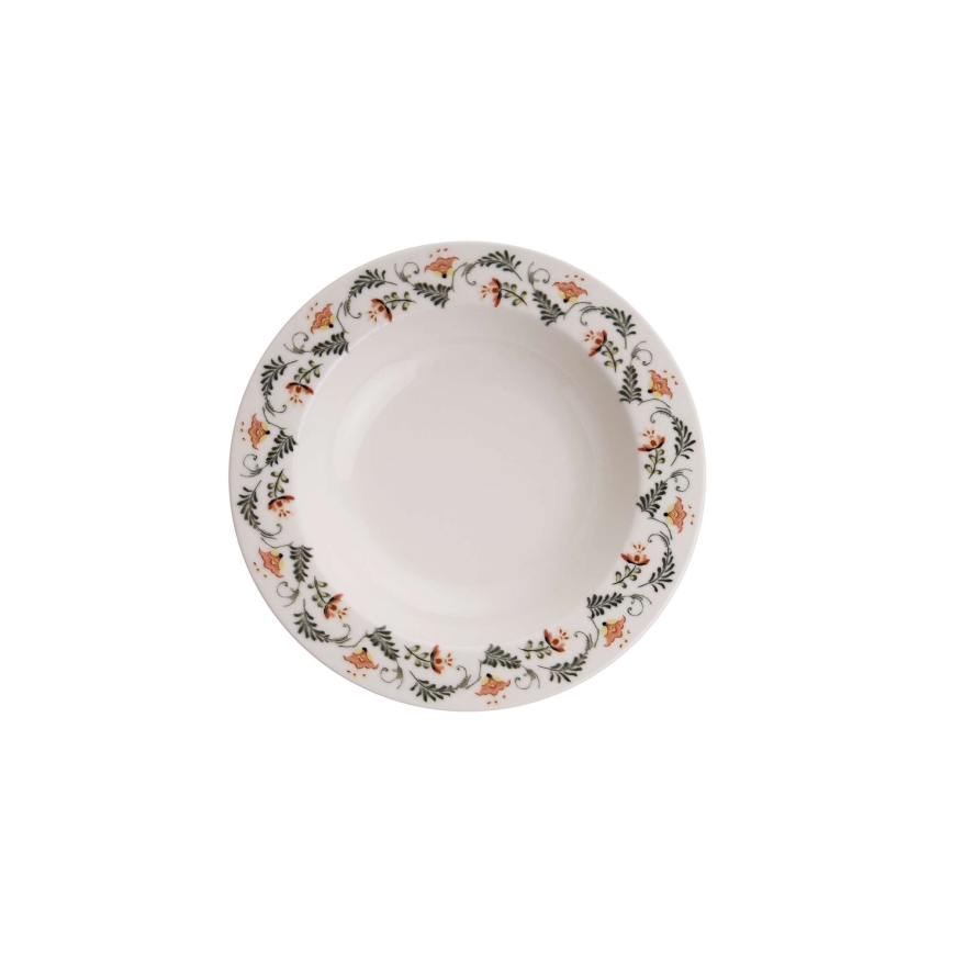 Service de table 24 pièces multicolore en porcelaine