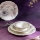 Service de table 24 pièces multicolore en porcelaine