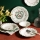 Service de table 24 pièces multicolore en porcelaine