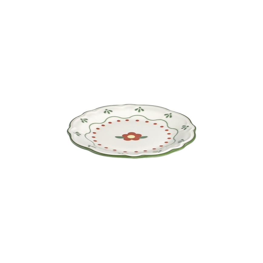 Service de table 24 pièces multicolore en porcelaine