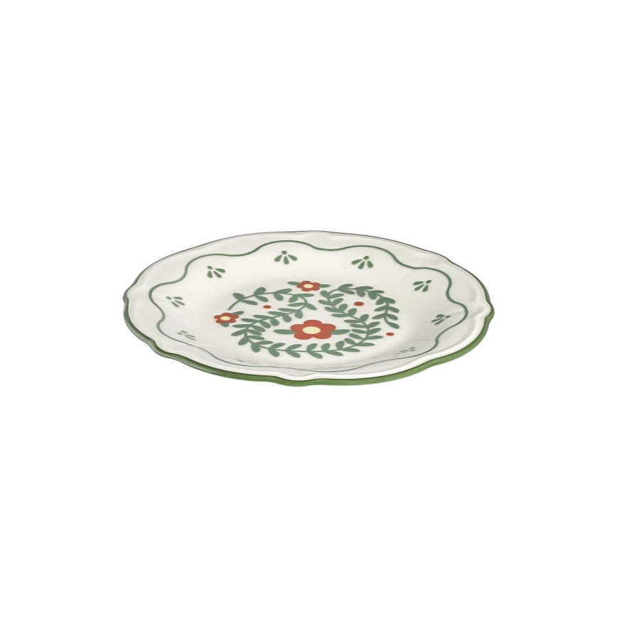 Service de table 24 pièces multicolore en porcelaine