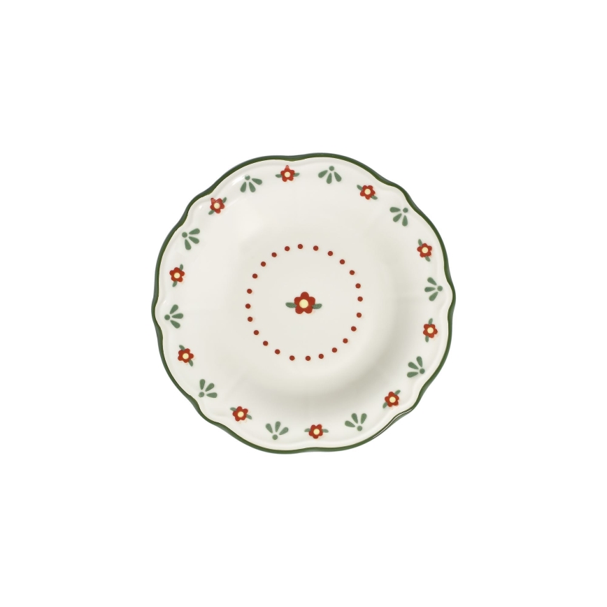 Service de table 24 pièces multicolore en porcelaine