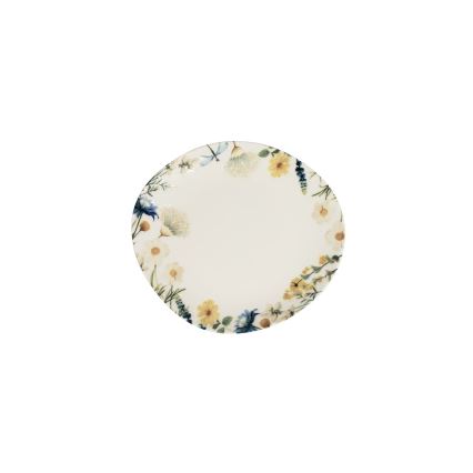 Service de table 24 pièces, multicolore/marron, en porcelaine