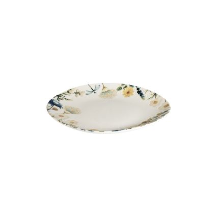 Service de table 24 pièces, multicolore/marron, en porcelaine
