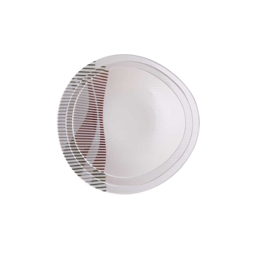 Service de table 24 pièces multicolore/porcelaine