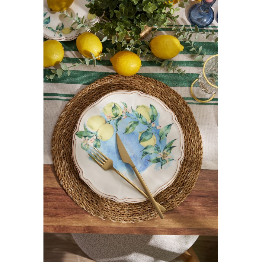 Service de table 24 pièces multicolore/porcelaine