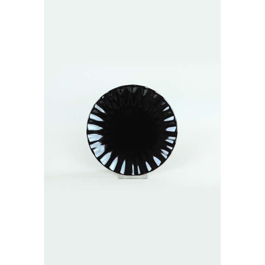 Service de table 24 pièces noir en grès