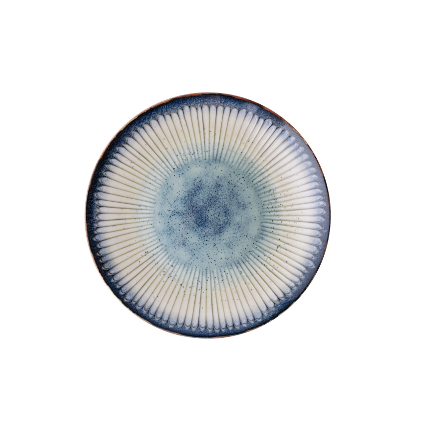 Service de table 24 pièces, porcelaine bleue