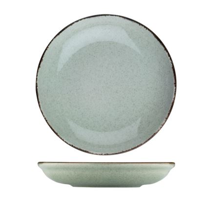 Service de table 24 pièces vert/porcelaine