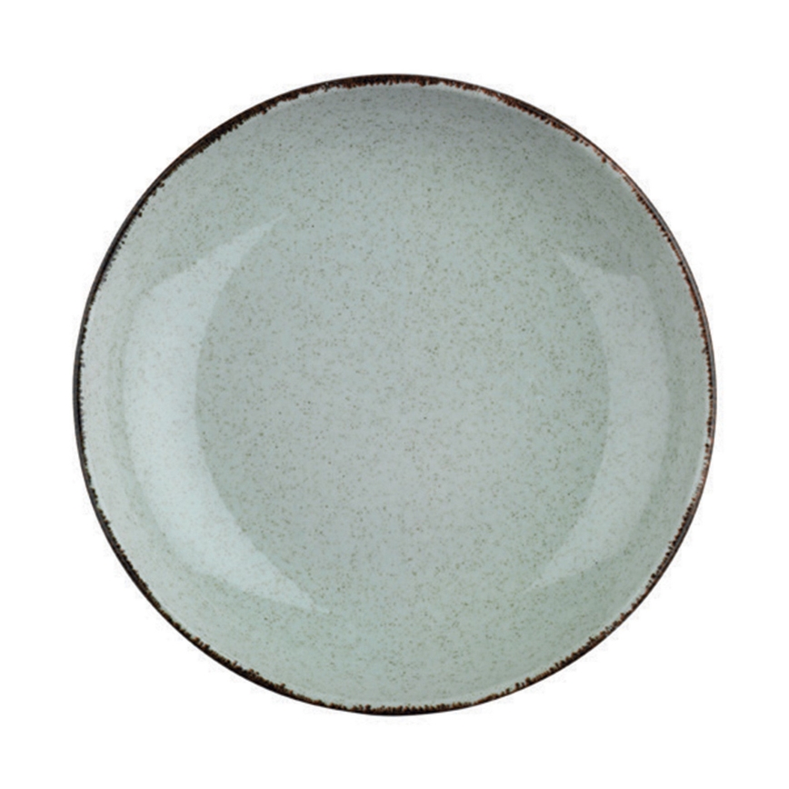 Service de table 24 pièces vert/porcelaine