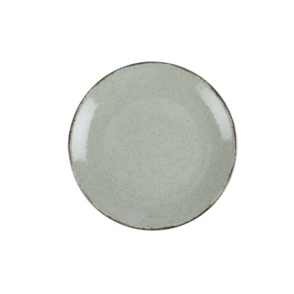 Service de table 24 pièces vert/porcelaine
