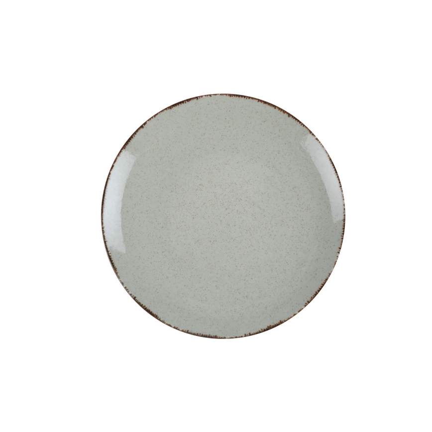 Service de table 24 pièces vert/porcelaine