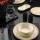 Service de table 27 pièces beige/porcelaine