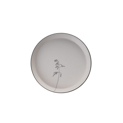Service de table 27 pièces, blanc/noir, porcelaine