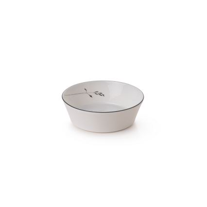 Service de table 27 pièces, blanc/noir, porcelaine