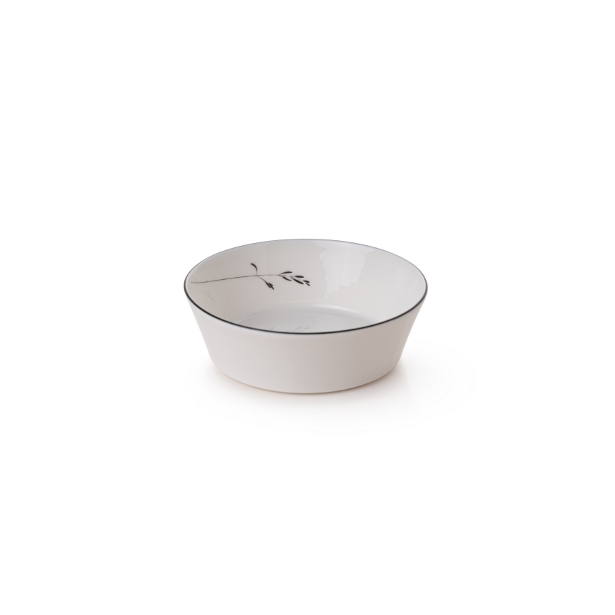 Service de table 27 pièces, blanc/noir, porcelaine