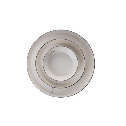 Service de table 27 pièces, blanc/noir, porcelaine