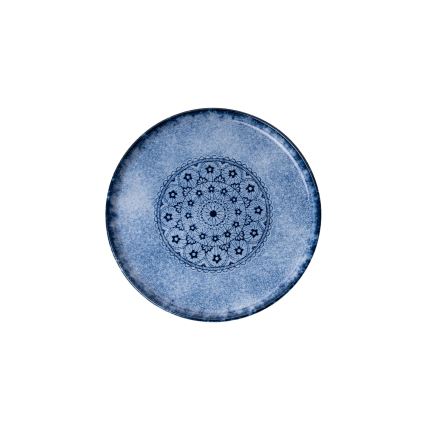 Service de table 27 pièces, bleu, en porcelaine