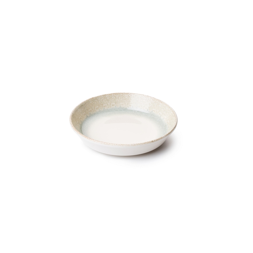 Service de table 27 pièces en porcelaine, beige et vert