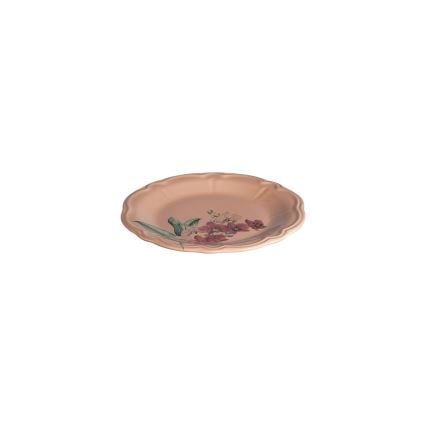 Service de table 27 pièces, rose/blanc, en porcelaine