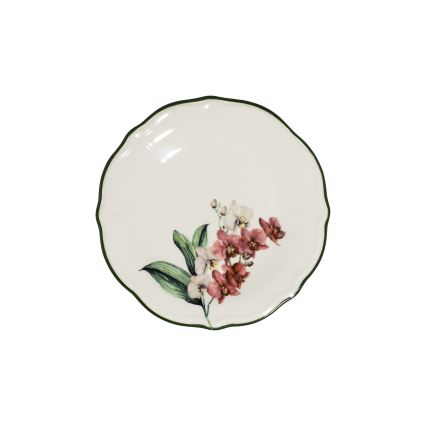 Service de table 27 pièces, rose/blanc, en porcelaine