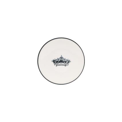 Service de table 4 pièces noir/blanc en porcelaine