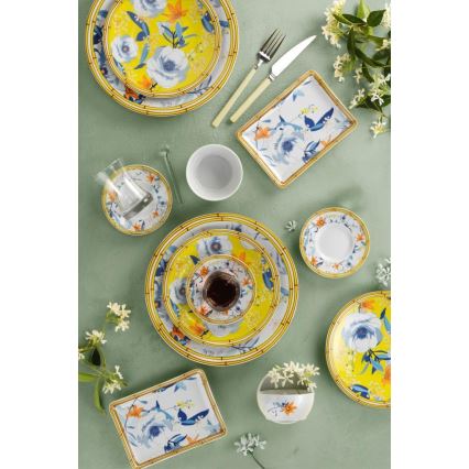Service de table 50 pièces multicolore/porcelaine