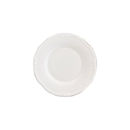 Service de table 53 pièces, blanc/argent, en porcelaine