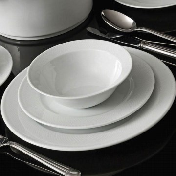 Service de table 53 pièces blanc/porcelaine