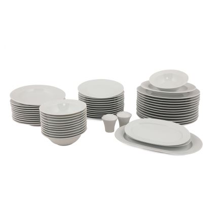 Service de table 53 pièces blanc/porcelaine