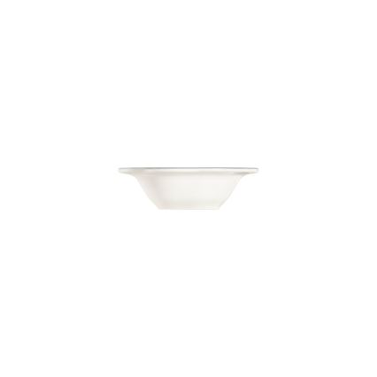 Service de table 53 pièces en porcelaine blanche, accents argentés