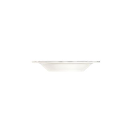 Service de table 53 pièces en porcelaine blanche, accents argentés