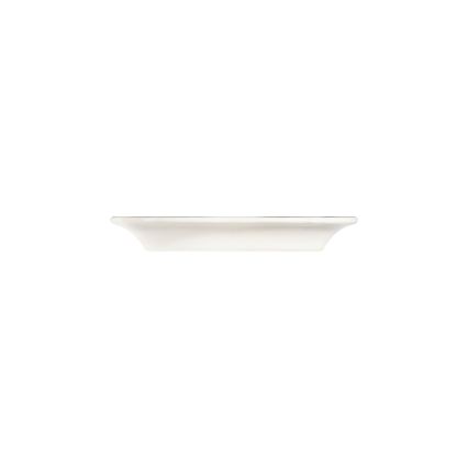 Service de table 53 pièces en porcelaine blanche, accents argentés