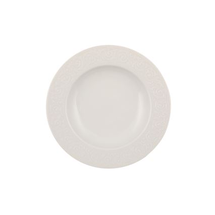 Service de table 53 pièces en porcelaine blanche