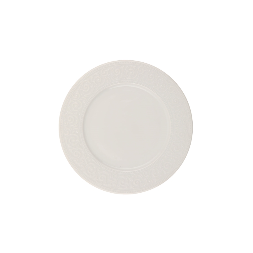 Service de table 53 pièces en porcelaine blanche