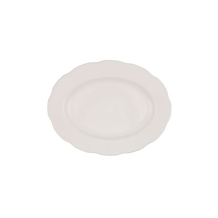 Service de table 54 pièces blanc/argent/ivoire en porcelaine fine (Bone China)