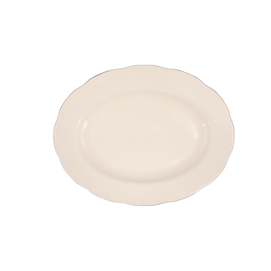 Service de table 54 pièces en porcelaine, disponible en blanc, cuivre ou ivoire