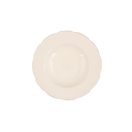 Service de table 54 pièces en porcelaine, disponible en blanc, cuivre ou ivoire