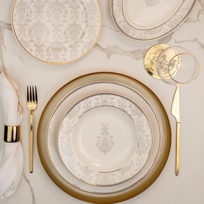 Service de table 68 pièces multicolore/porcelaine fine (bone china)