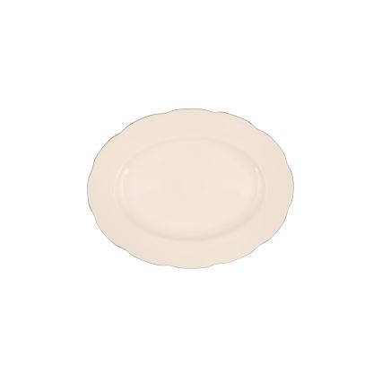 Service de table 83 pièces blanc/cuivré/porcelaine
