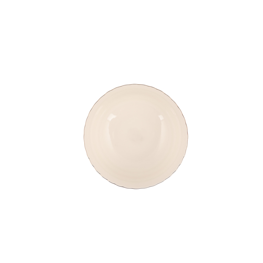 Service de table 83 pièces blanc/cuivré/porcelaine