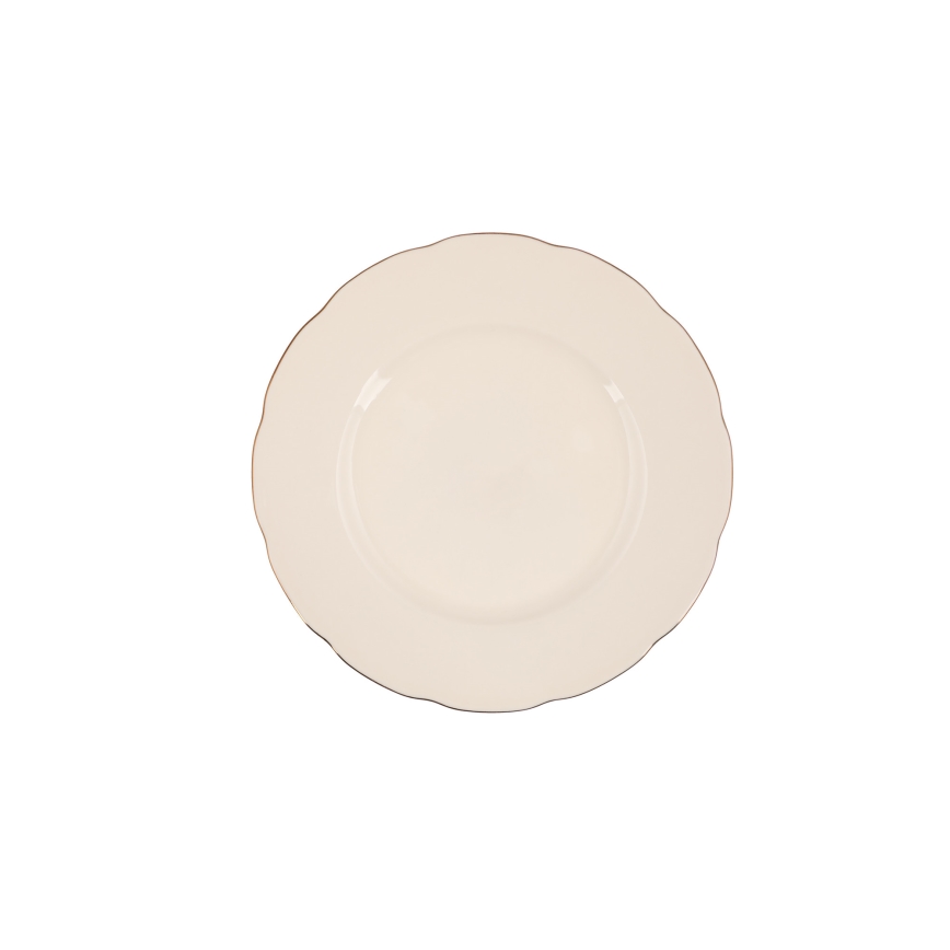 Service de table 83 pièces blanc/cuivré/porcelaine