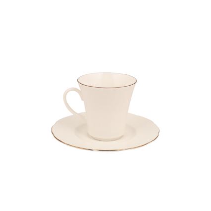 Service de table 83 pièces blanc/cuivré/porcelaine