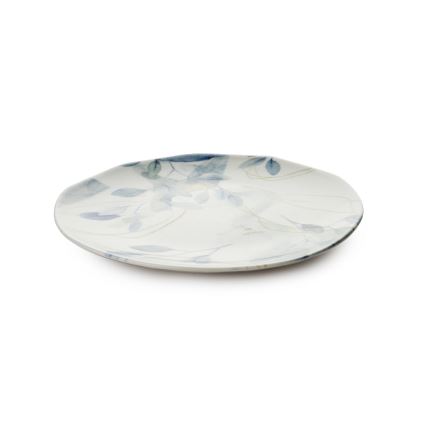 Service de vaisselle 24 pièces blanc/bleu/porcelaine