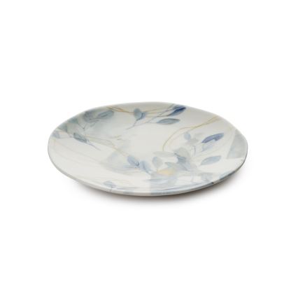 Service de vaisselle 24 pièces blanc/bleu/porcelaine