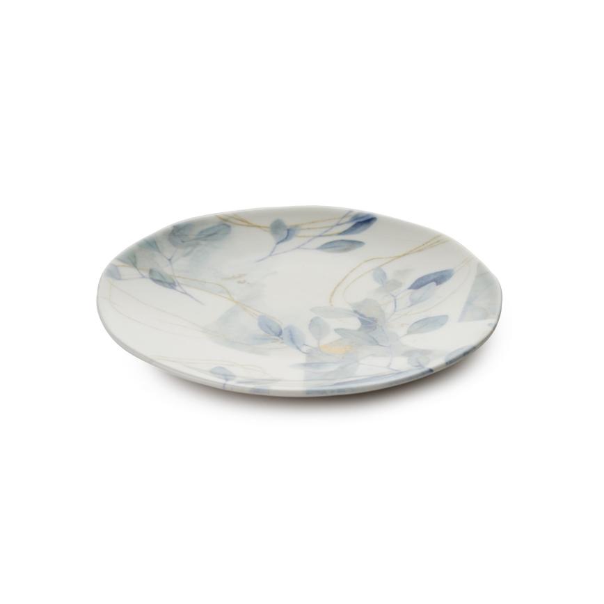 Service de vaisselle 24 pièces blanc/bleu/porcelaine
