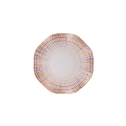 Service de vaisselle 24 pièces orange/bleu/porcelaine