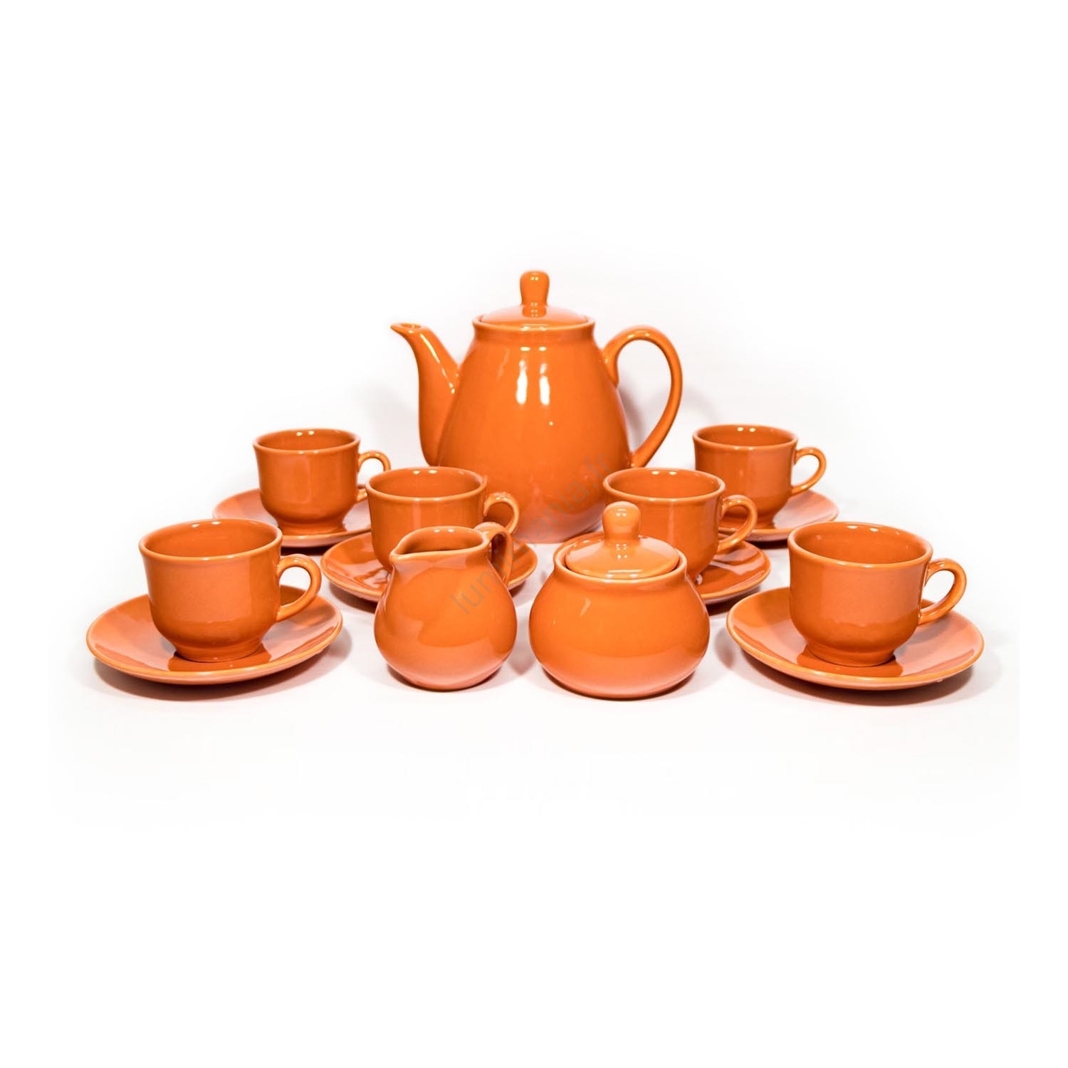 Service 6x Mug Avec Sous-tasse, 1x Pichet Avec Bouchon, 1x Sucrier Et 1x Pichet A Lait En Ceramique Img Kk10005 Fd 2